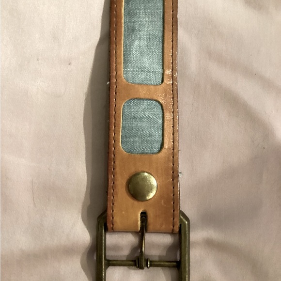 Vintage Ronaldo Leather Belt With Denim Accents - Picture 11 of 13